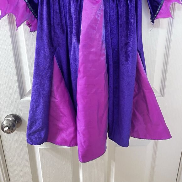 Disney Store Maleficent Halloween Costume DRESS ONLY Purple Pink Girls Size 4 - Picture 6 of 16